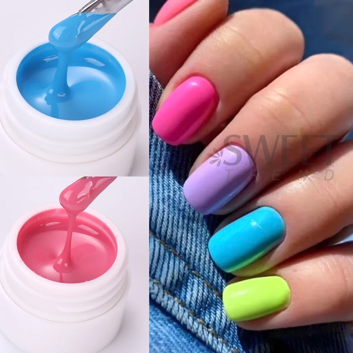 36 Colors Bright Painting Solid Nail Polish Gel Nude Glossy Color Varnish Semi Permanent 8ml UV Lacquer Manicure DIY Decor Set