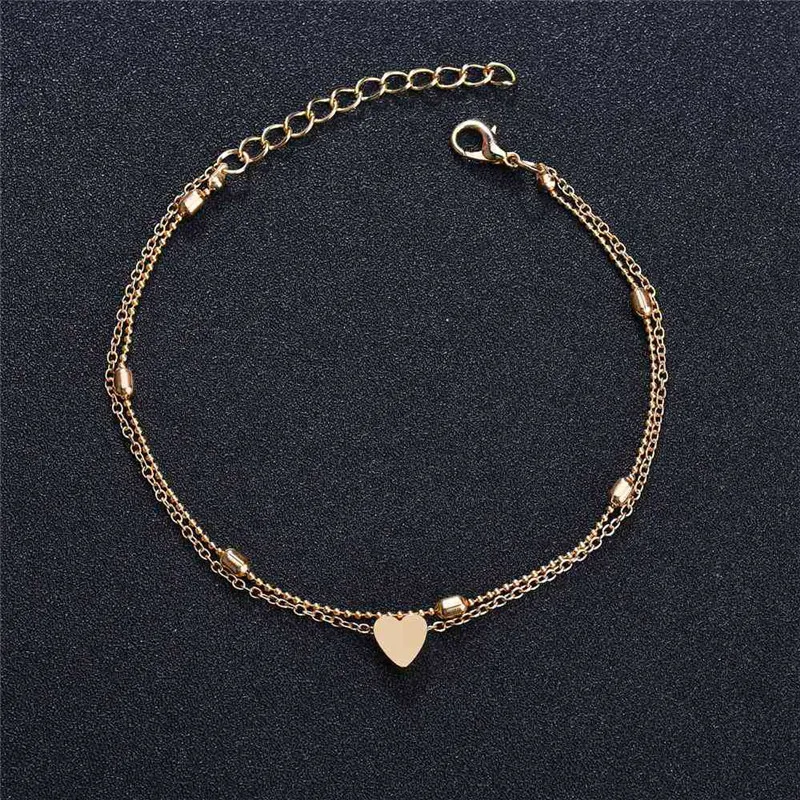 Modyle New Fashion Simple Heart Female Anklets Foot Jewelry Leg New Anklets On Foot Ankle Bracelets For Women Leg Chain Gifts - Image 5