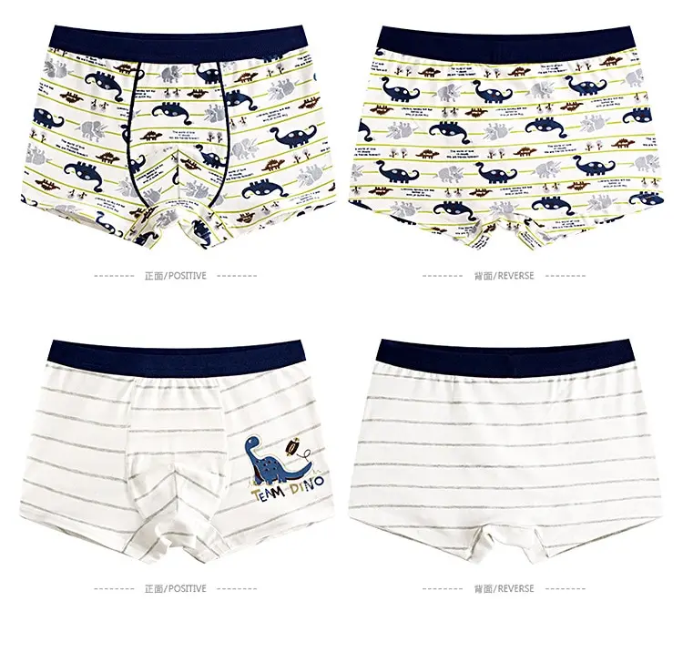 4pcs 100% Cotton Boys Underwear Kids Quality Boxer Boy Shorts Bottoms Boys Clothes For 3 4 6 8 10 12 14 Years Old RKU183004 boys underwear