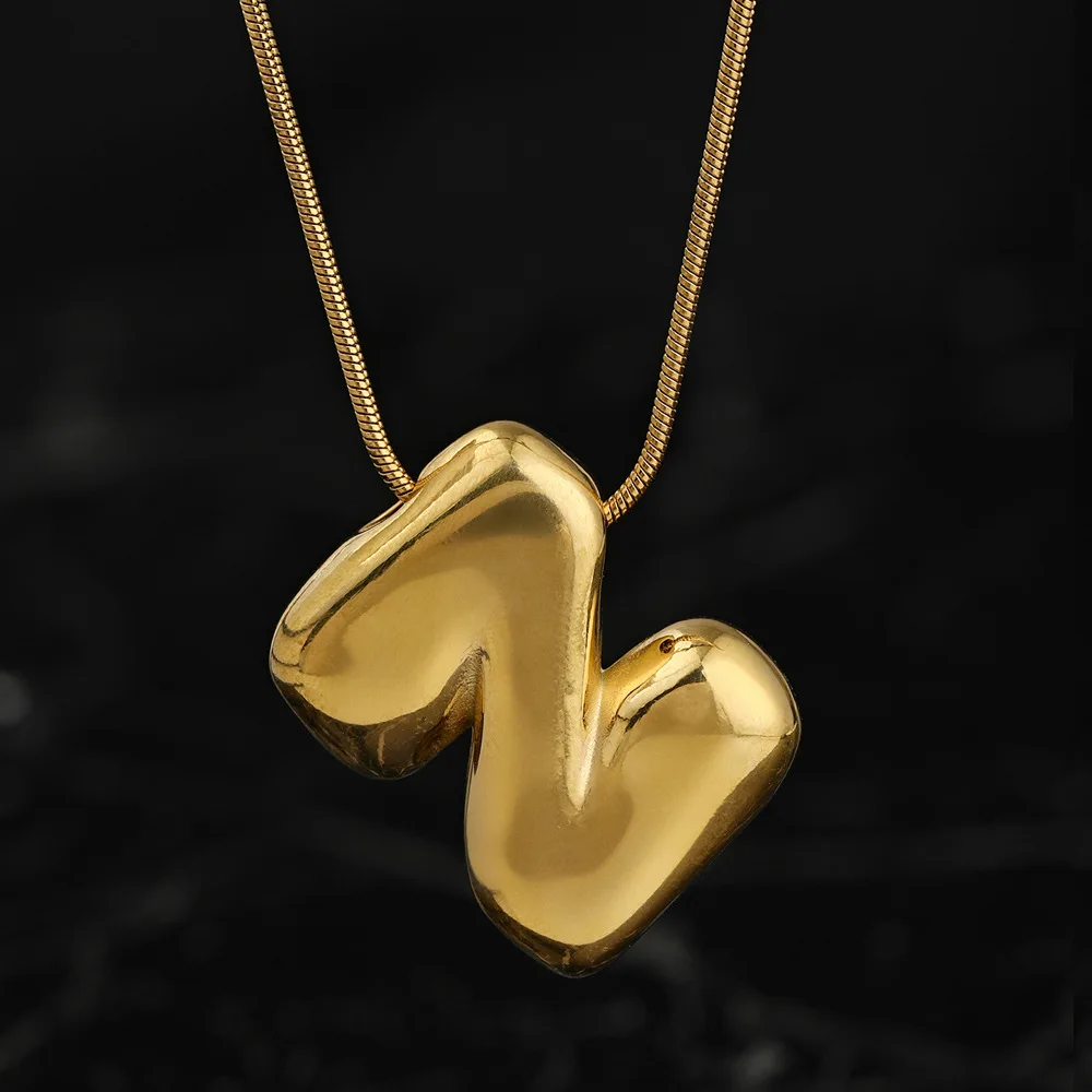 Classic Refined Elegant Women Jewelry Accessory Bubble 26 English Letter Necklace Pendant DIY Accessories 13