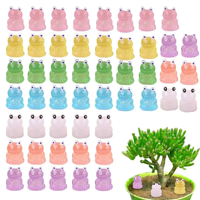 Mini Resin Rane Resin Fairy Mini Frog Statue 50Pcs Cute Tiny Animals Accessori Per Ornamenti Fai Da Te Per Cake Topper Per Feste All'Aperto