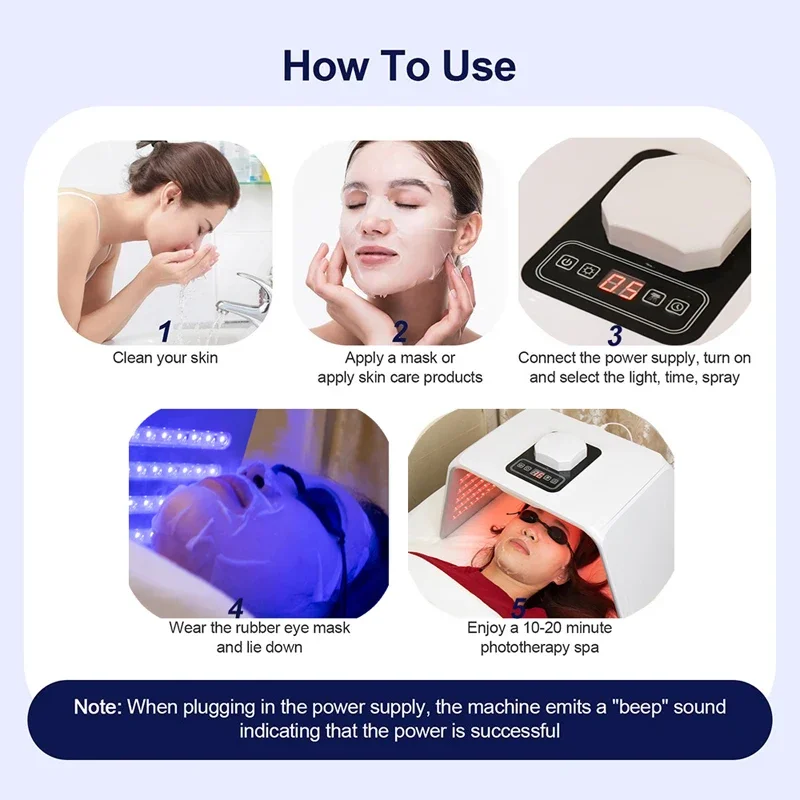 New LED Face Mask Equipment 7 In 1 Color Face SPA Facial Device Skin Rejuvenation Light Facial Body Beauty Machine For Skin Care