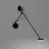 Invisible Wall lamp led Long Swing Arm Lamp black minimalist lamp Home Bedside Atmosphere Decoration Office study long pole lamp 2