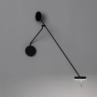 Invisible Wall lamp led Long Swing Arm Lamp black minimalist lamp Home Bedside Atmosphere Decoration Office study long pole lamp 2