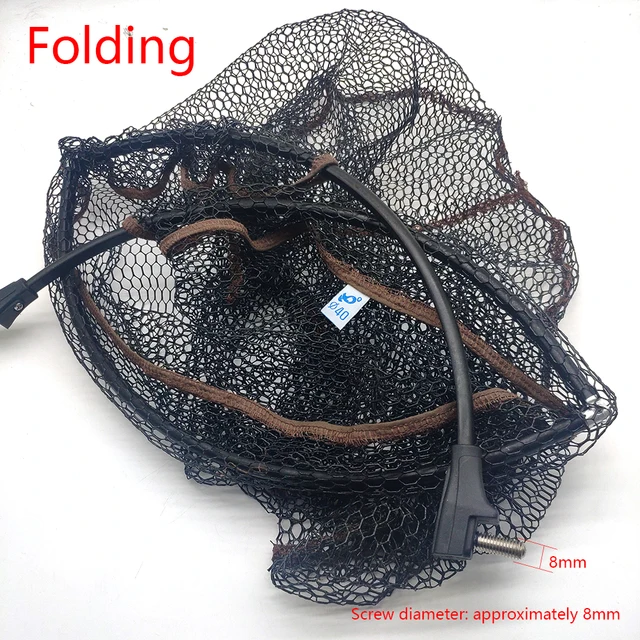 Hand Net Head Aluminum alloy 8mm Screw Folding Dip Net 35/40/45cm Gluing Net Outdoor Fishing Net Tool Accessories 6