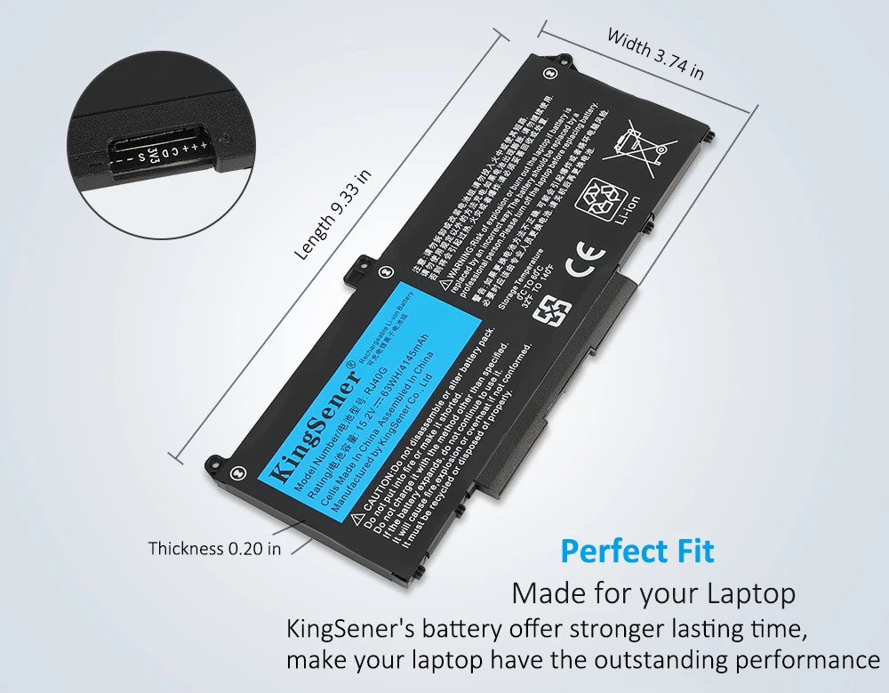 3560, 01K2CF, 075X16, 15.2V, 63WH, 4145mAh