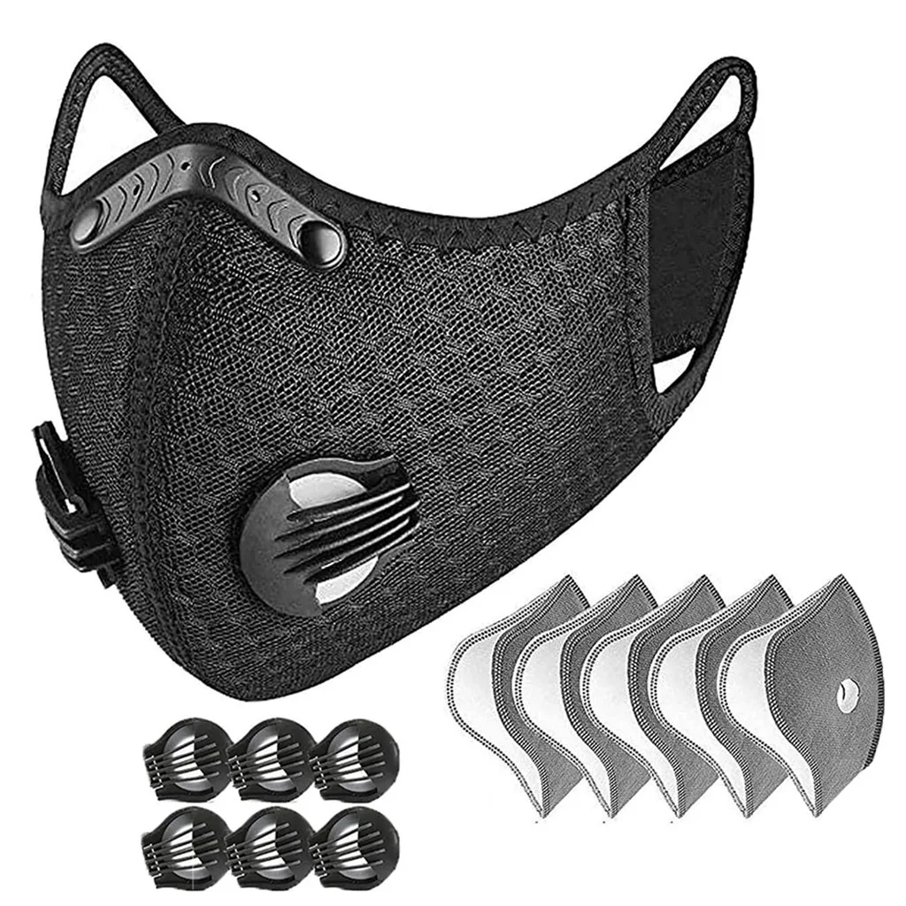Masque anti-poussière réutilisable avec valve respiratoire et 5 filtres N95, détail de la valve