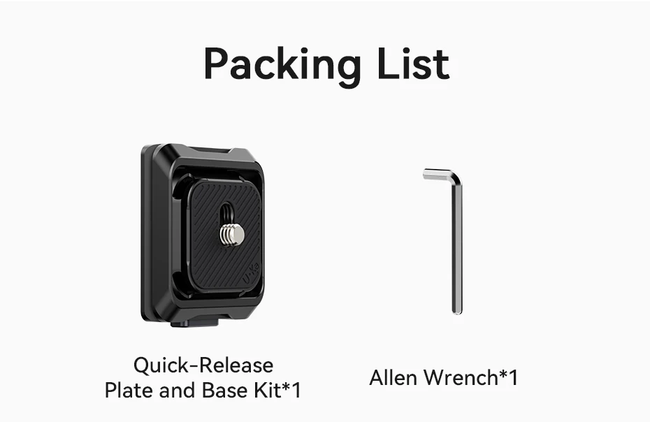 Uka Quick Release Plate and Base Kit DSLR Camera Compatible Arca F38 Plate Quick