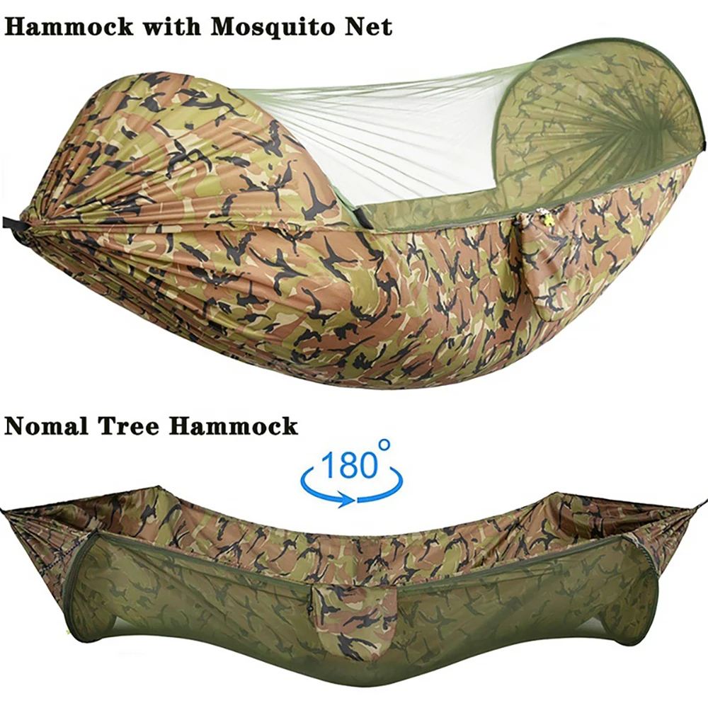 Hammock 2 Tourist Outdoor Portable Hammocks With Mosquito Net Waterproof Camping For Leisure Shelters Survival Ultralight Large 5