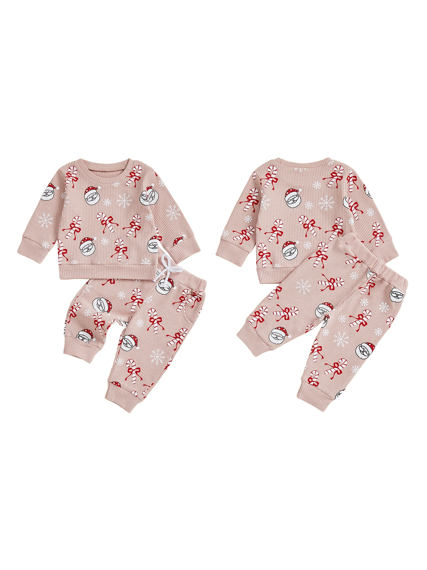 Toddler Girl 2Pcs Christmas Clothes Set Long Sleeve Reindeer Snowflake Print Sweatshirt Leggings Outfits for Baby Girls