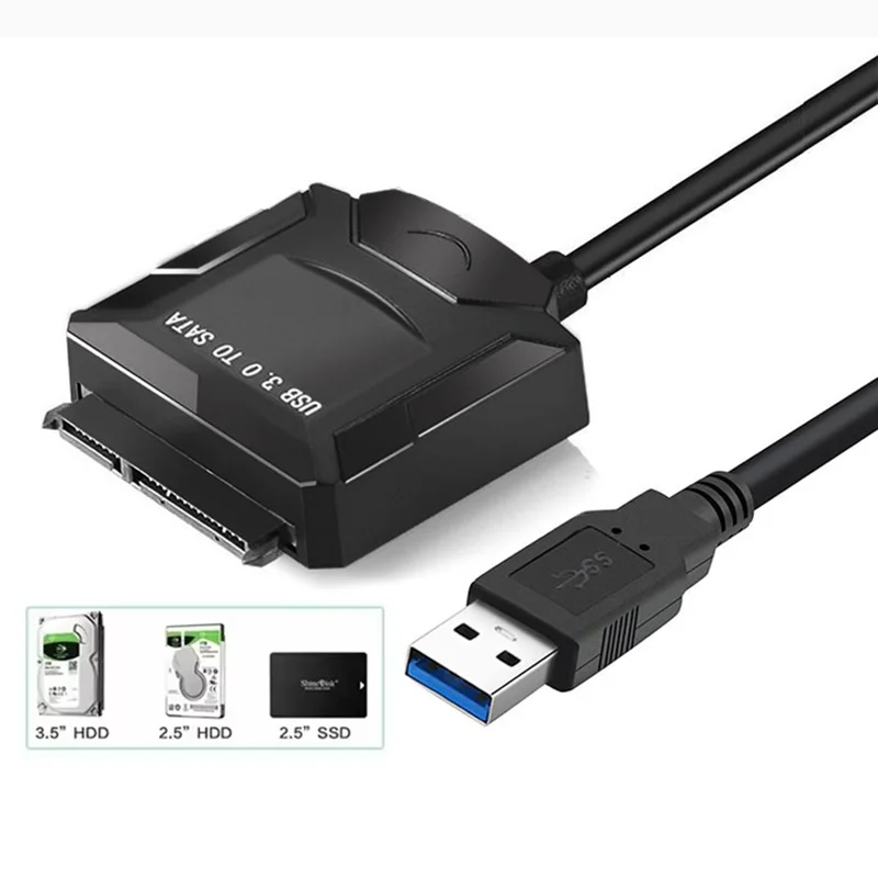 5Gbps ���� �ø��� ATA �ϵ� ����̺� ����� USB 3.0 - SATA 3 ���̺� (3.5/2.5��ġ ���� HDD SSD SATA to USB ��ȯ��)