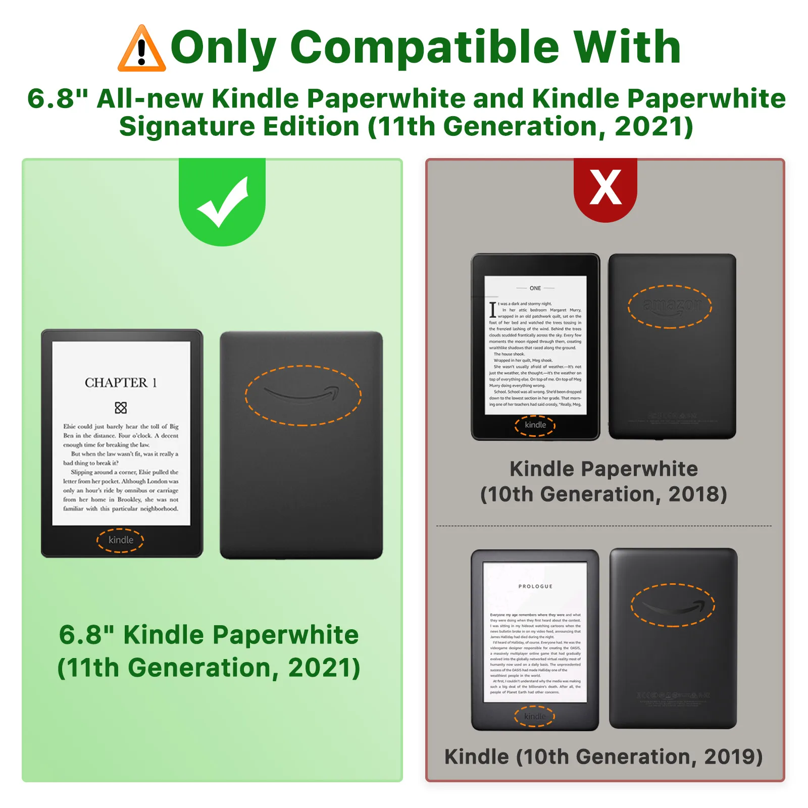 MoKo Case for 6.8 Kindle Paperwhite (11th Generation-2021) and