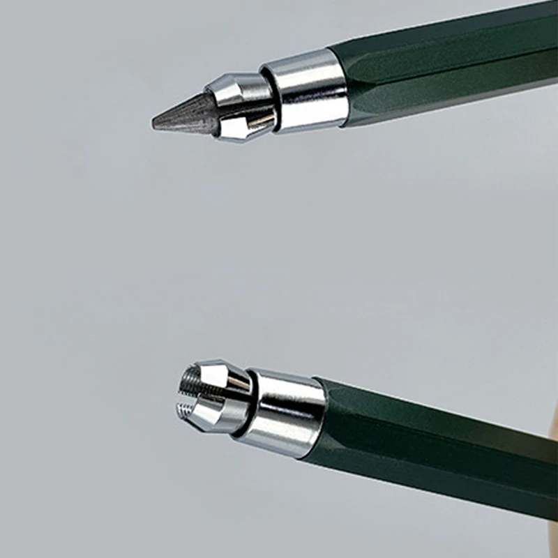 Multicolor 4.0mm Mechanical Pencil Built In Pencil Sharpener Sketching Drawing Project Marking Metal Pen School Office Supplies 4
