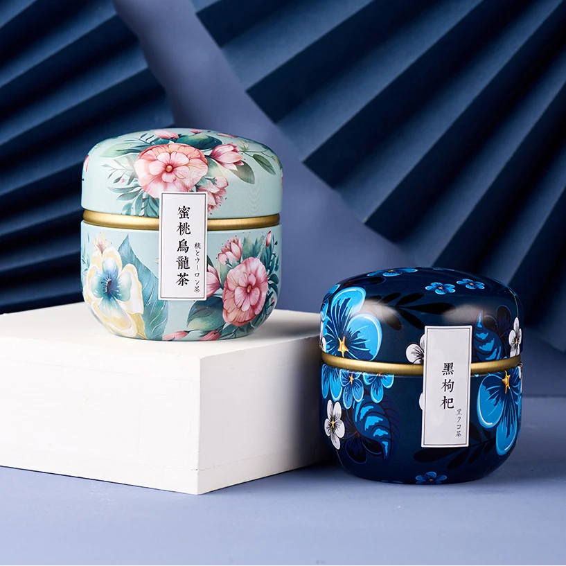 Portable Tea Storage Sealed Metal Box Canister for tea tin box