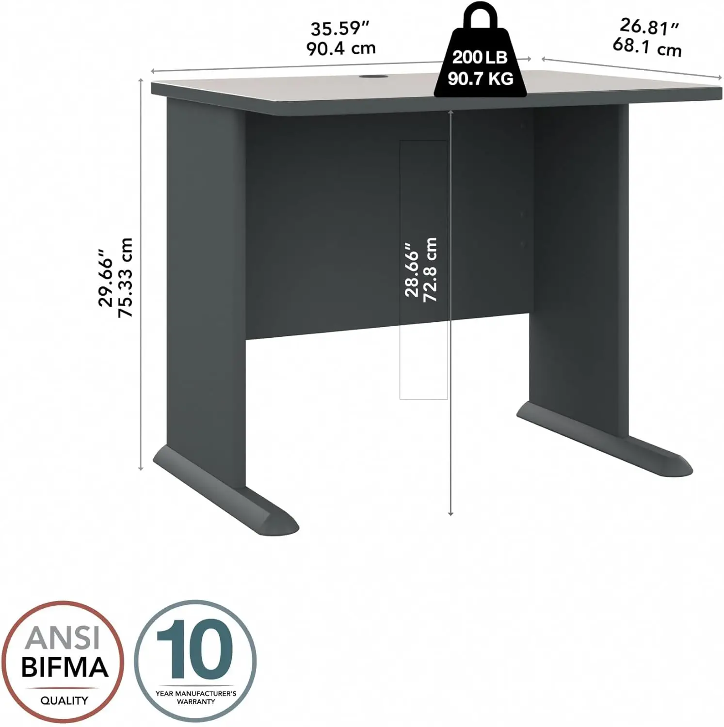 WC8436A Series A Slate 36W Desk 3