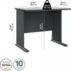 WC8436A Series A Slate 36W Desk 3