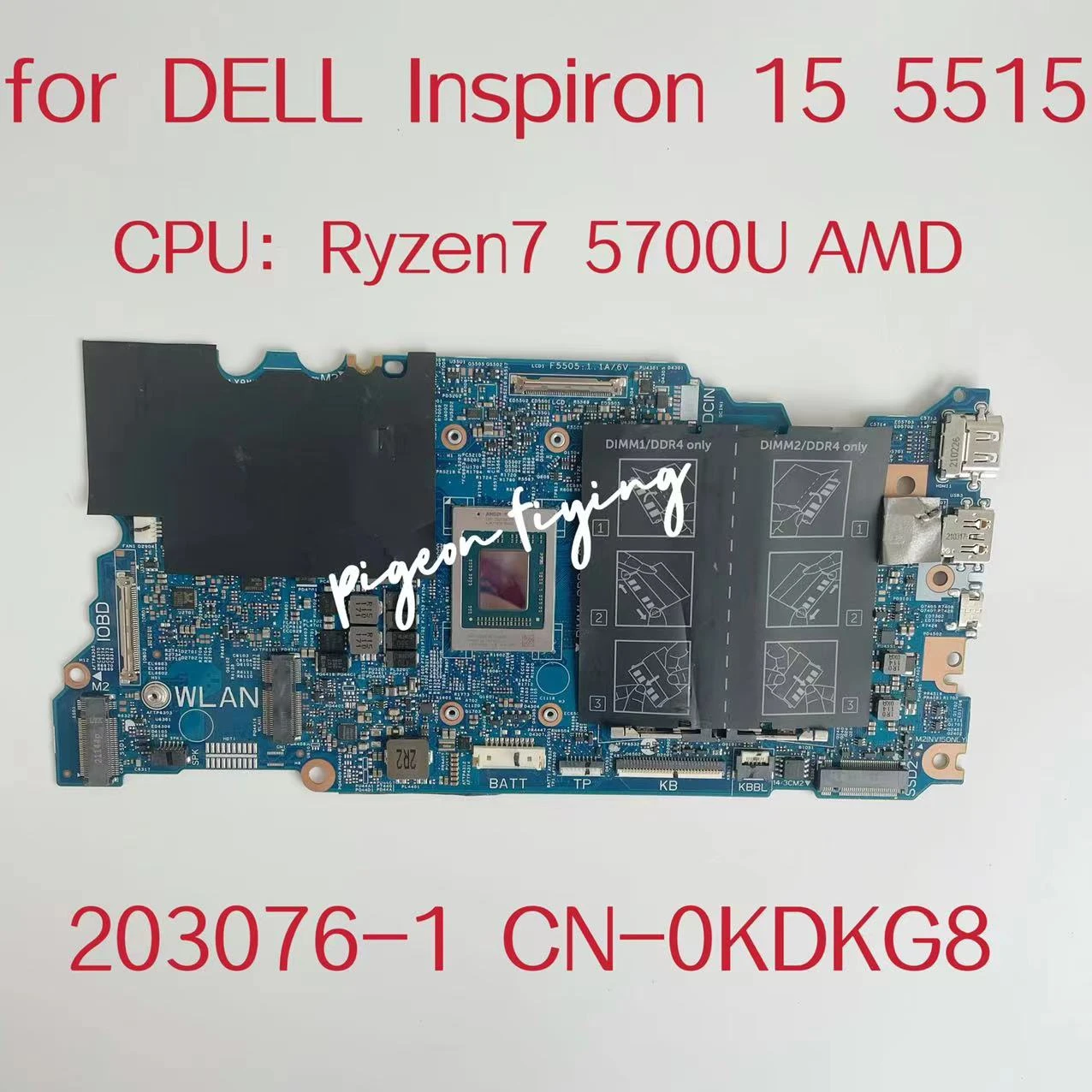 2030761 Mainboard For Dell Inspiron 15 5515 Laptop Motherboard CPU