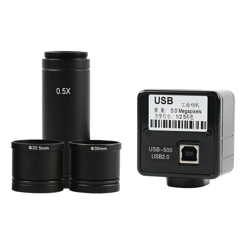 Электронный цифровой видеомикроскоп 5 МП USB камера с 0 5x окуляром C-Mount 23 2 мм