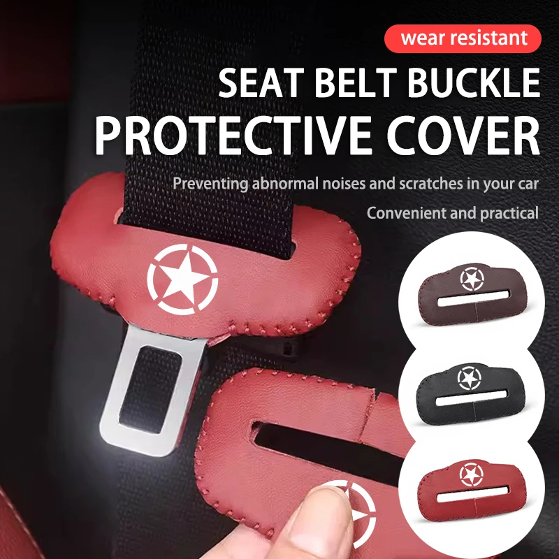 واقي إبزيم حزام مقعد السيارة ، غطاء مضاد للخدش لجيب ، باتريوت ، رينيجيد ، رانجلر ، جي كي ، جي إل ، ليبرتي ، ترايل هوك ، 2 مقبس