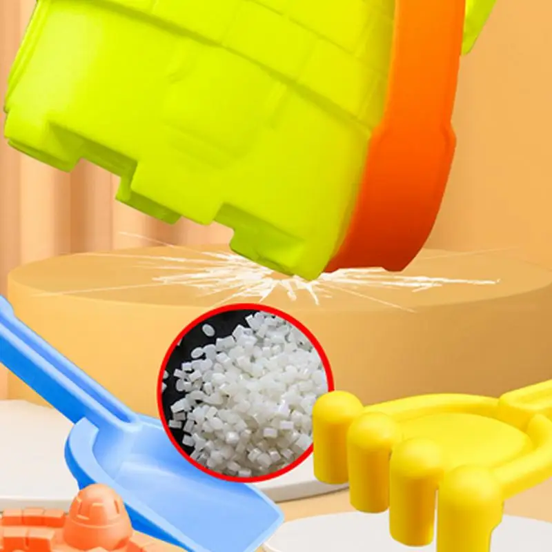 Beach Toy Set 5PCS Sand Bucket Set Backyard Game For Kids Ages 3 Toddler Outdoor Toys Boosts Fine Motor Skills