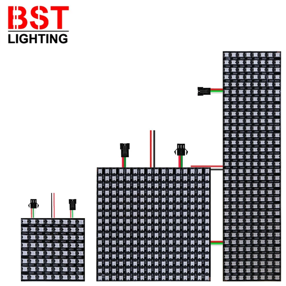 WS2812B LED Digital Flexible Individuell adressierbare Panel Licht WS2812IC 8x8 16x16 Modul Matrix Bildschirm DC5V – Detail 14