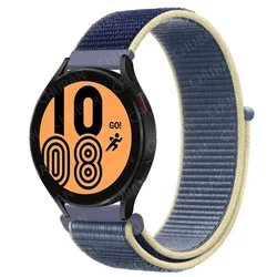 Nylon Loop Sport Watch Bracelet, 22mm/20mm Strap for 22mm watch band (45 Ice Ocean Blue)
