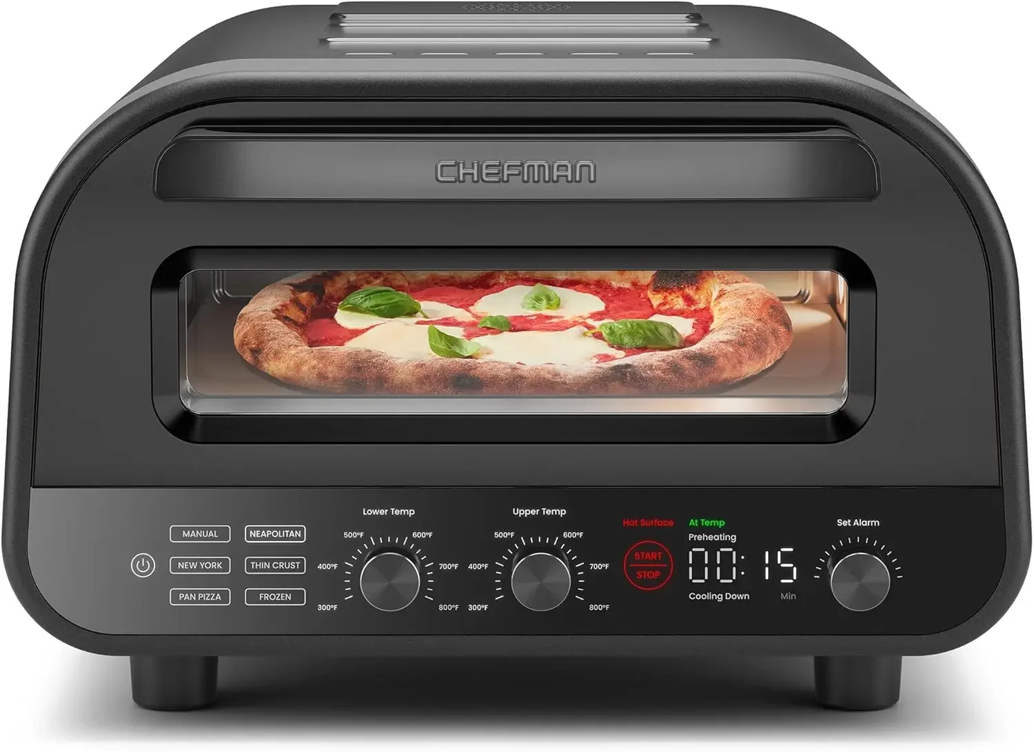 Indoor Pizza Oven-Makes 12 Inch Pizzas in Minutes, Heats up to 800&deg;F-Countertop Electric Pizza Maker with 5 Touchscr