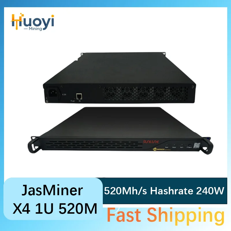Used-Jasminer-x4-1u-520mh-Hashrate-240W-Server-ETC-machine-crypto ...