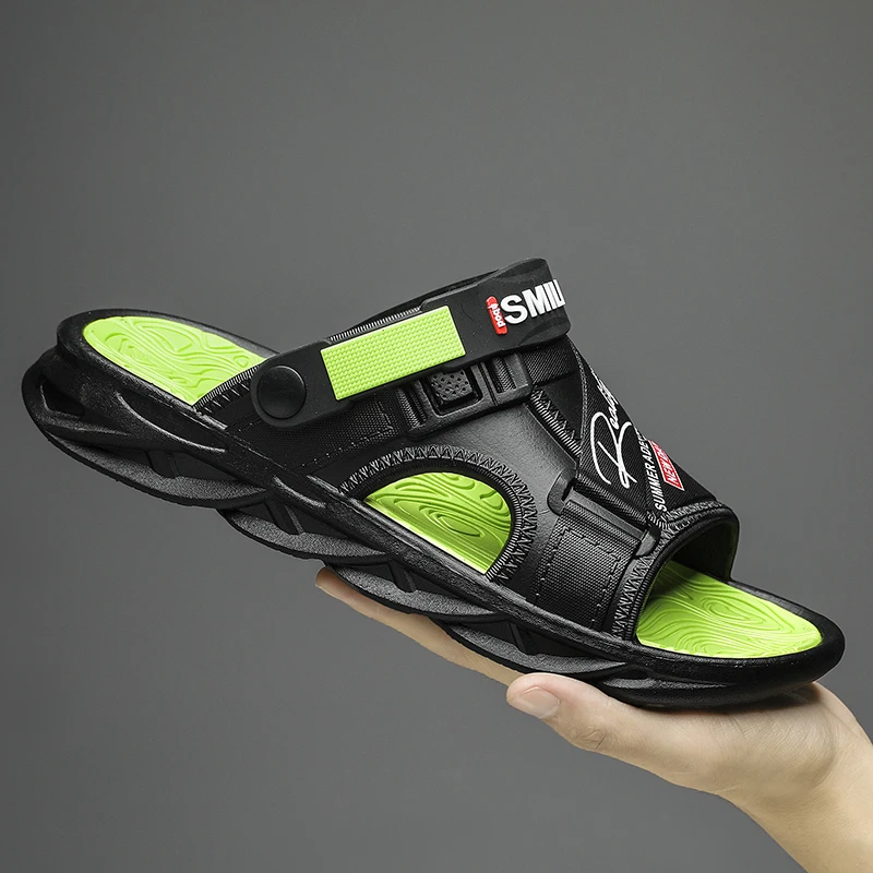 Summer Sandals Men's Slippers Couples Outdoor Slippers Beach Sandals Trendy One word Garden Anti slip Clogs