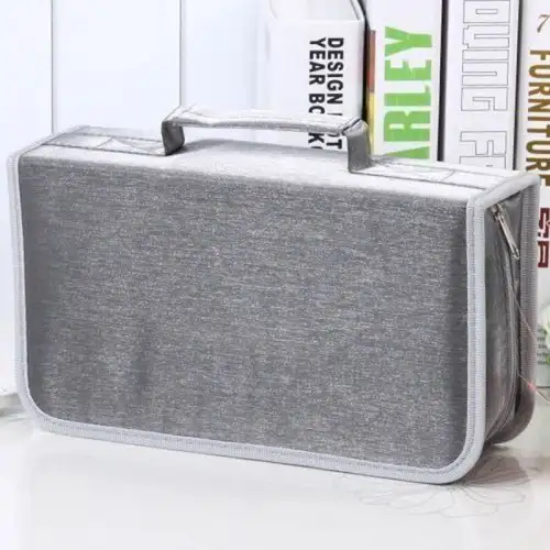 DVD Case Holder 128 Disc CD Storage Bag Zipper Binder Travel Disc Box Waterproof Portable CD Storage Box DVD - Image 8