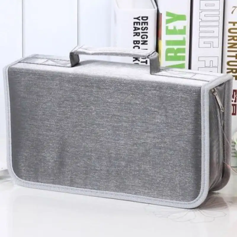 DVD Case Holder 128 Disc CD Storage Bag Zipper Binder Travel Disc Box Waterproof Portable CD Storage Box DVD - Image 8