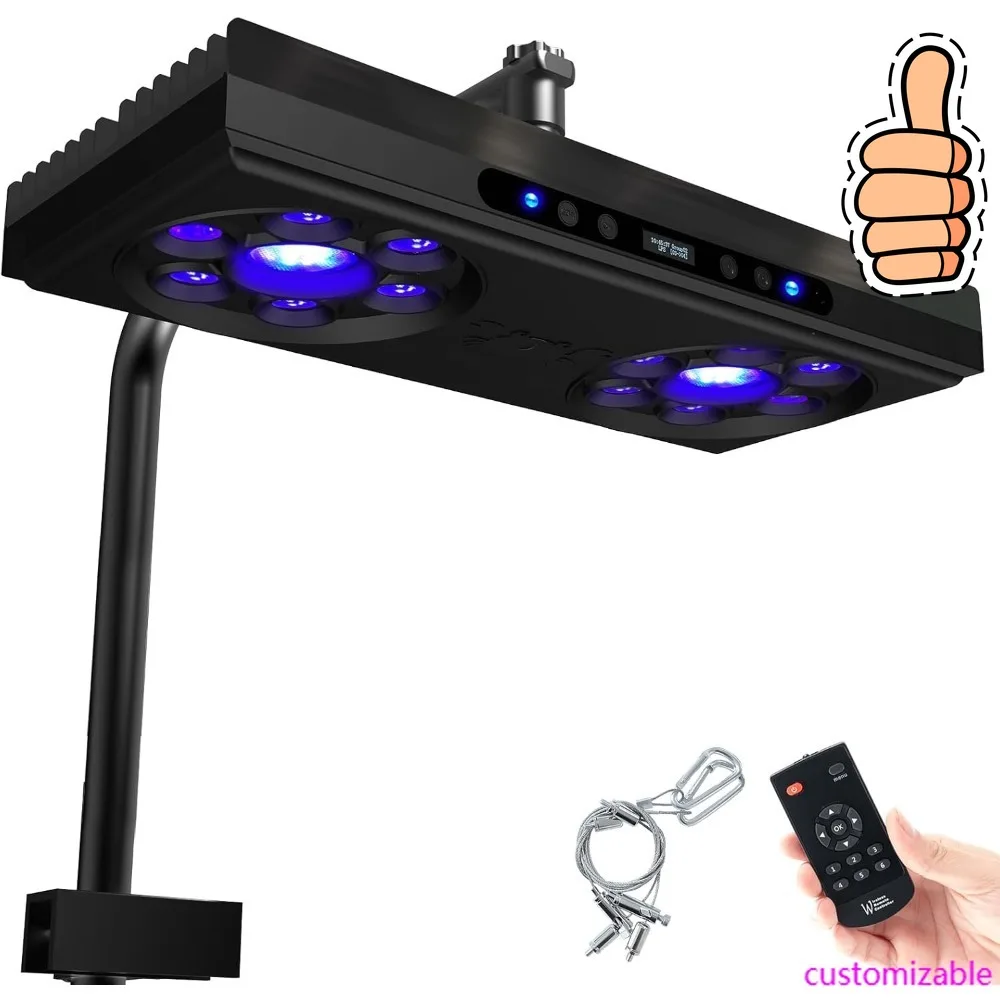 NEW-Aquarium Light-140 Watts Reef Light High Penetration Wide Coverage Sunrise Sunset Moonlight Saltwater Lights for Coral with