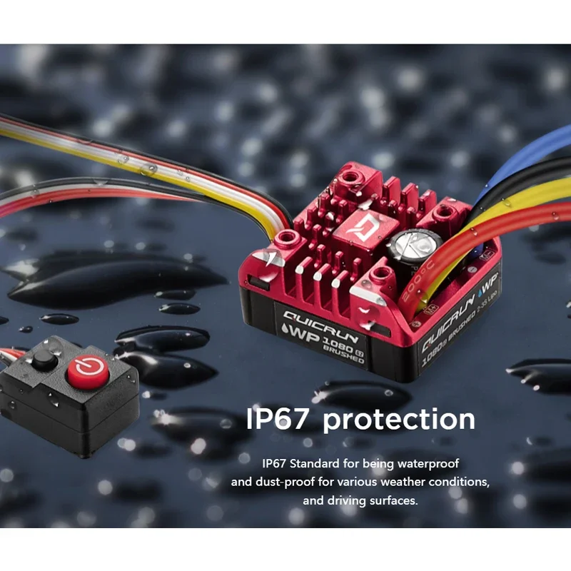 새로운 HobbyWing QuicRun ESC 1:10 1/8 업그레이드 1080 G2 크롤러 브러시 브러시드 WP 80A 전자 속도 컨트롤러 1/8 1:10 RC 자동차