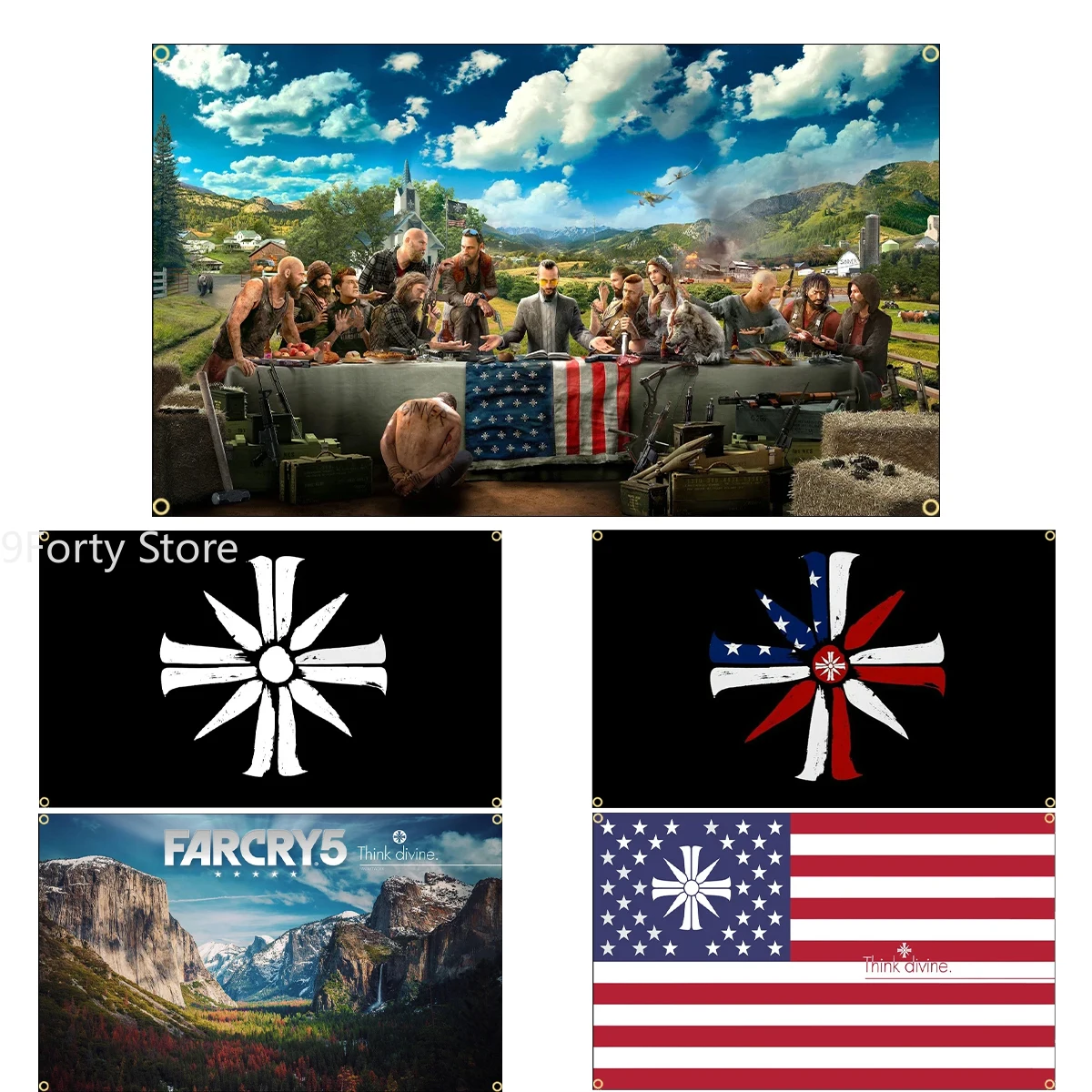 

90x150cm 3x5FT Far Cry 5 Flag Hope Country Flags Printed Banner For Decor