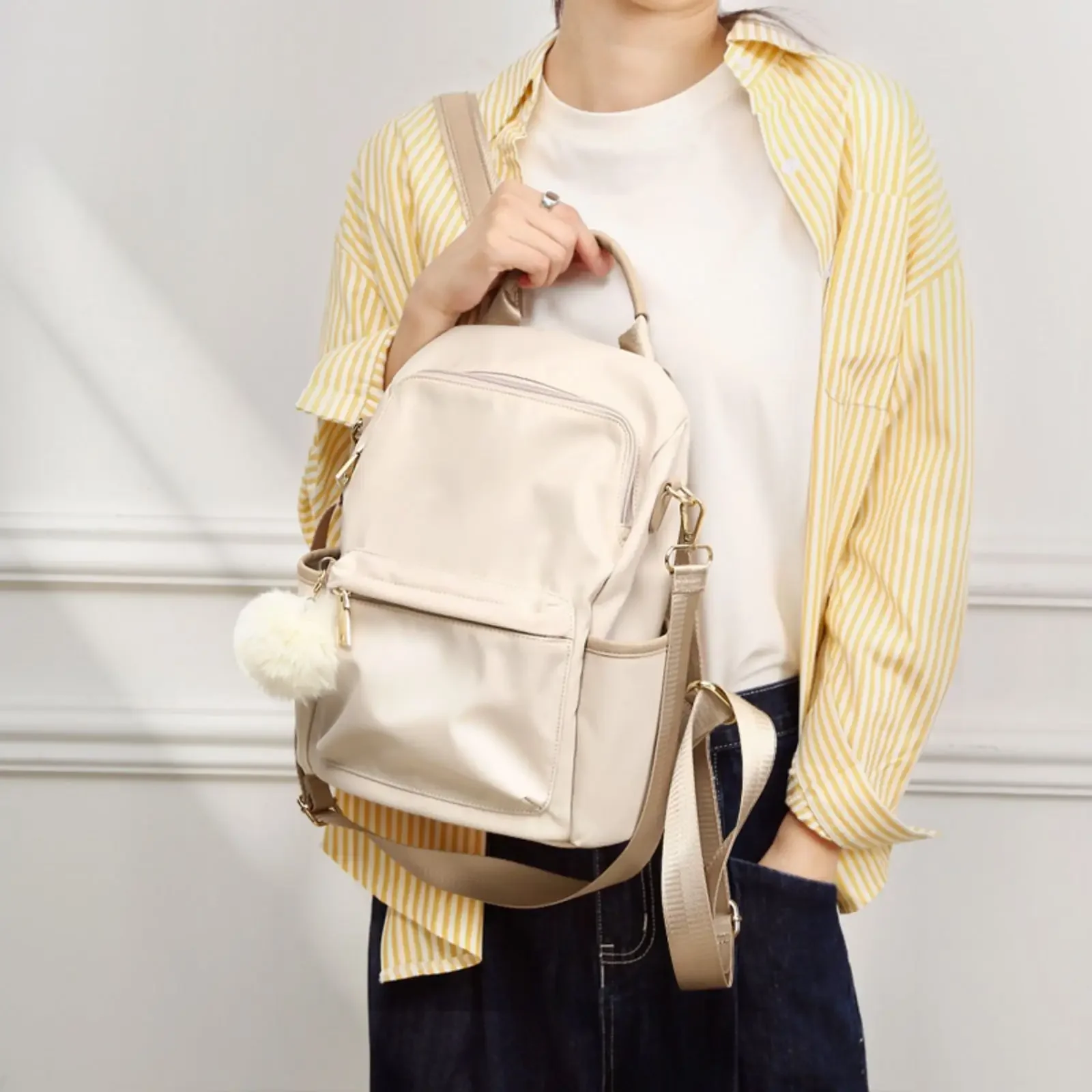 TOUTOU Shoulder Bag for Woman Luxury  Fashion 2024 Oxford Travel Backpacks Casual Soft Solid Large Capacity for Teenagers Girl