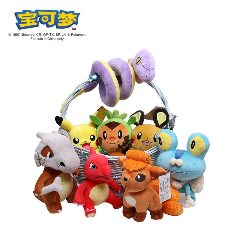 Original Pokemon Stuffed Plush Toys Pikachu Charizard Bulbasaur Jenny Turtle Anime Doll Kids Birthday Christmas Gift