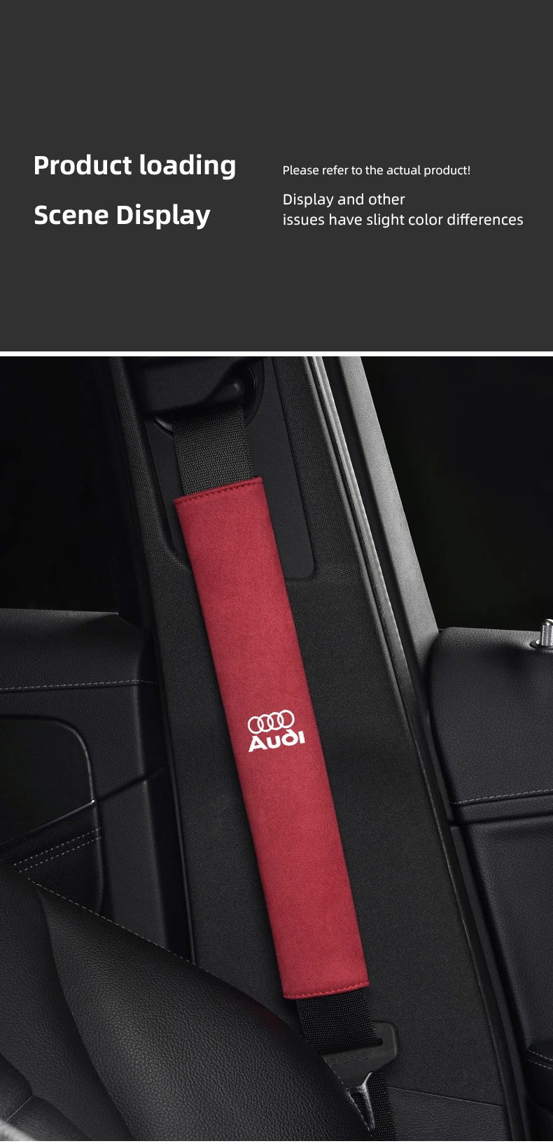 Conjunto de protección de hombro para cinturón de seguridad de coche, accesorios interiores para Audi Sline Q3 A3 A1 A4 