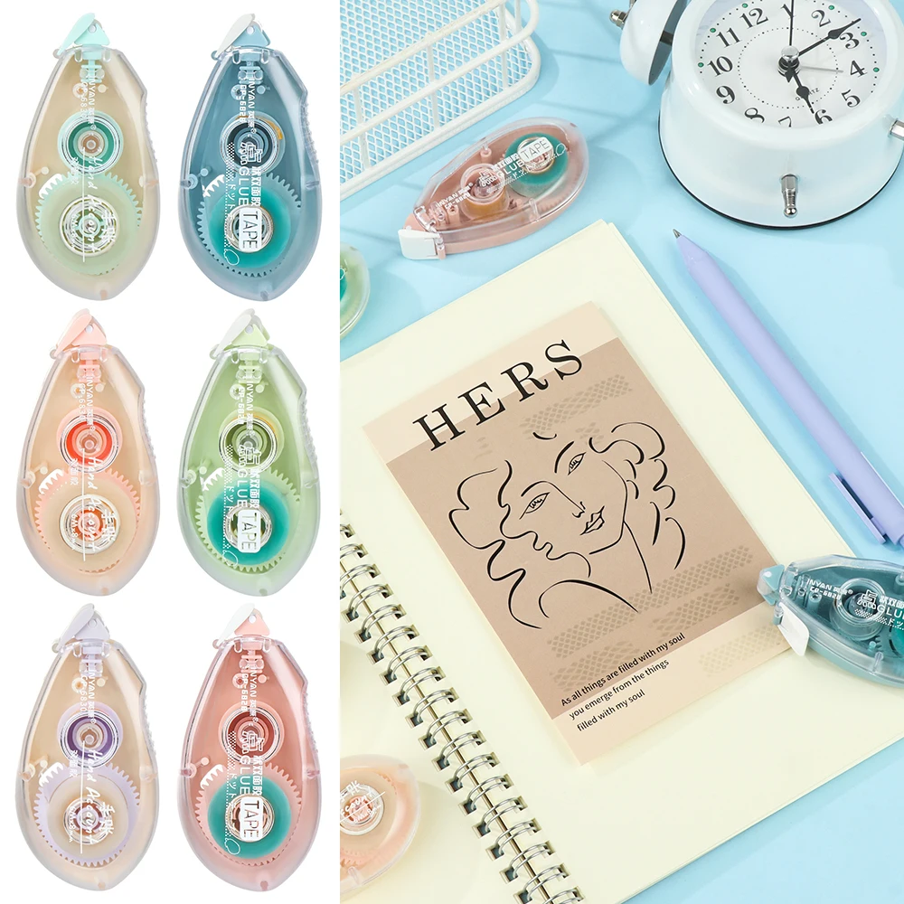 Double Sided Adhesive Tape Double Sided Adhesive Paper Glue Tape Dispenser Dot Liner Tape Glue Scrapbooking Crafts Adhesive Office School Supply Stationery