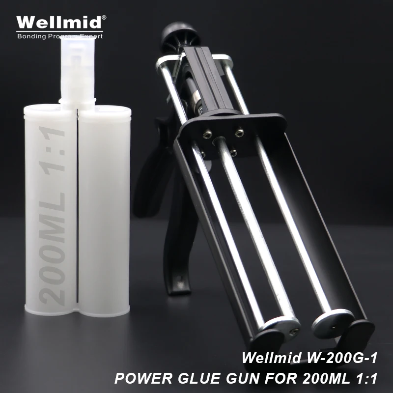 200Ml 1:1 Ab Powe Pistola Per Erogazione Di Colla 3M 2K Kit Dispenser Portatile Per Miscelazione A Doppio Tubo Lord Araldite Cartuccia Pistola Adesiva