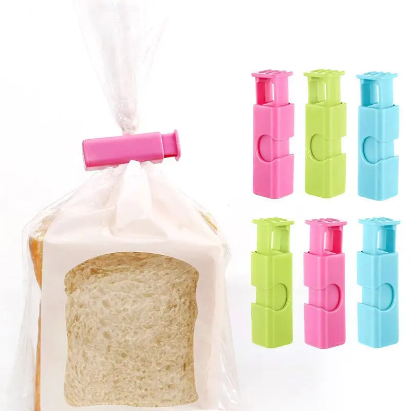 

4PCS Snack Fresh Food Storage Seal Bag Clips Sealing Clip Food Preservation Bag Clip Sealer Clamp Kitchen Storage Tool