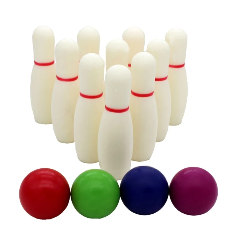 

11UE Kid Bowling Set with 10 Bowling Pin & 4 Ball Indoor Outdoor Bowling Toy Children Bowling for Toddlers Boy Girls