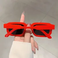 Nouveaux hommes Vintage Rectangle cadre lunettes de soleil mode rétro lunettes de soleil marque de luxe Design lunettes UV400 lunettes femmes lunettes 4