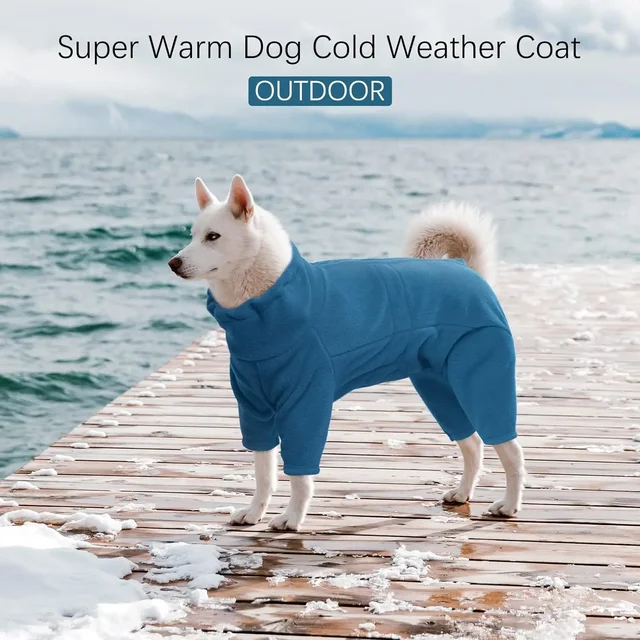 Dog Clothes Soft Fleece Pullover Pajamas For Small Medium Large Dogs Warm Thicken Jacket Pet Jumpsuit Winter Coat 5