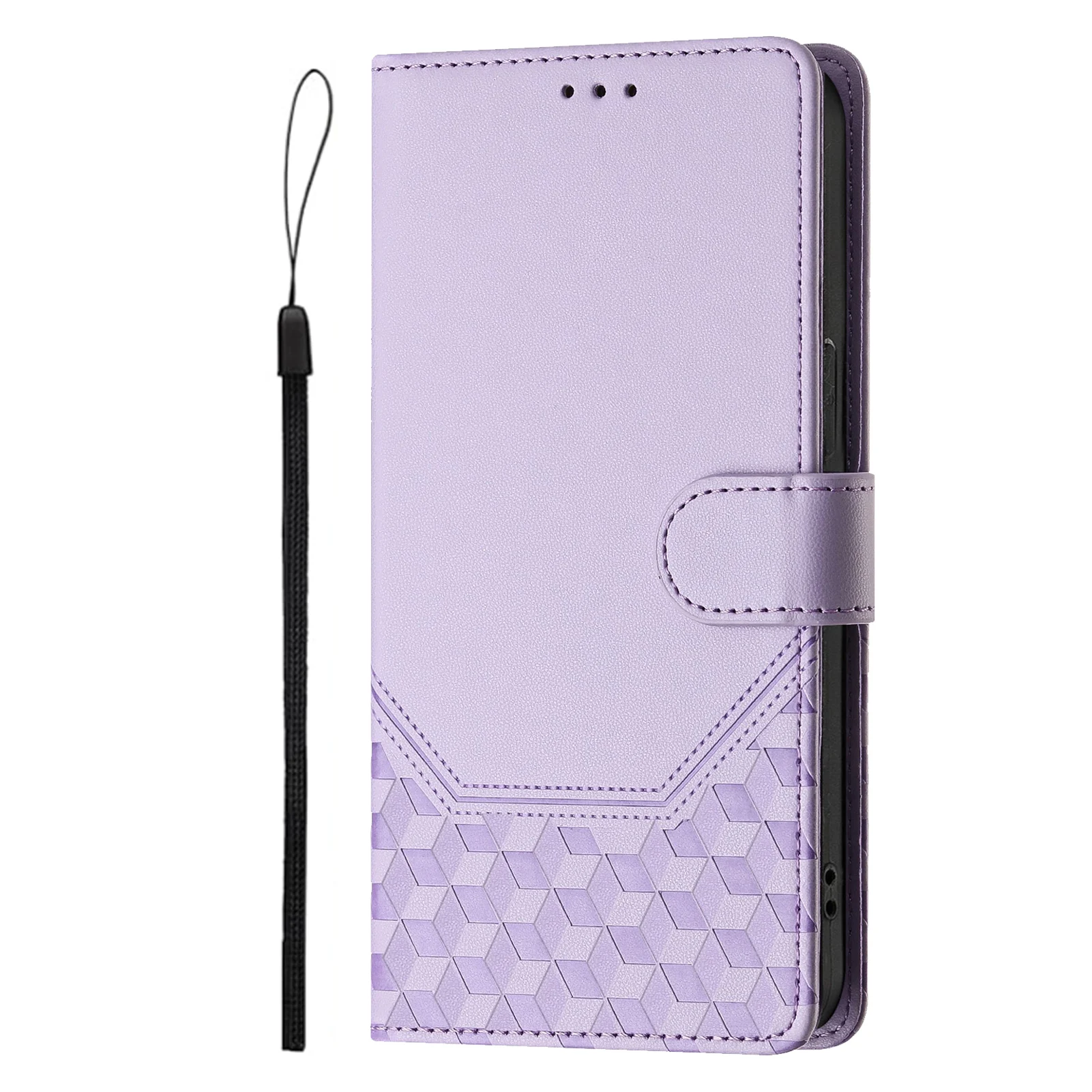 Leather RFID Blocking Wallet Phone Case with Card Slots and Strap