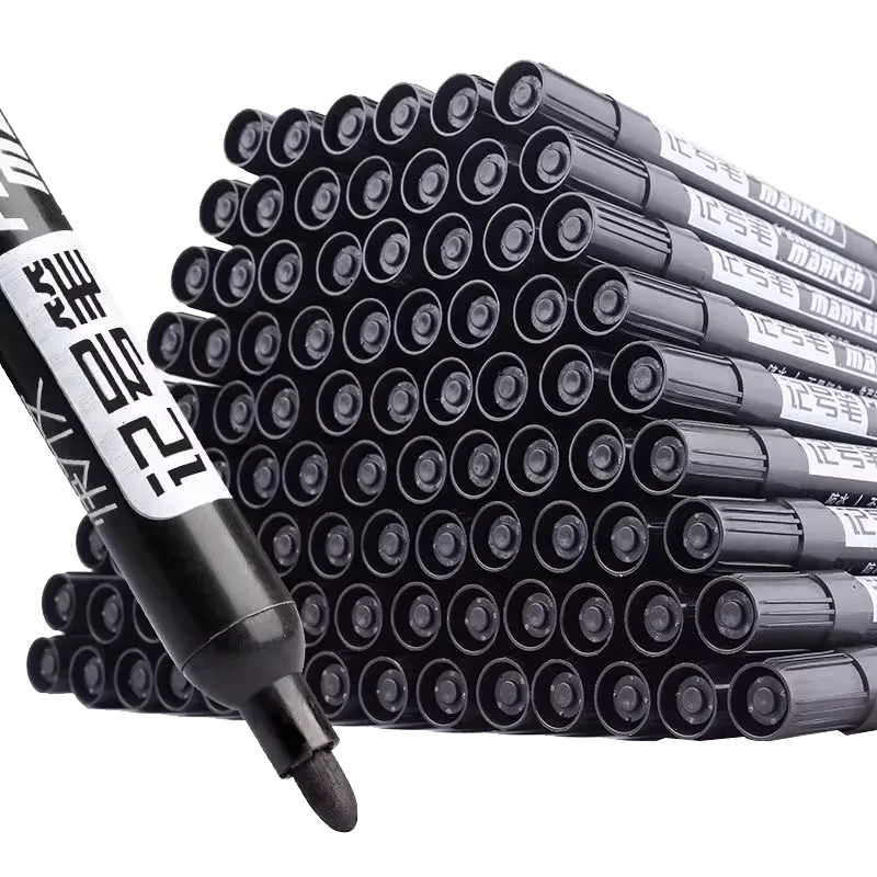 3/9pcs 영구 페인트 마커 펜 타이어 용 방수 블랙 펜 유성 마커 빠른 건조 서명 펜 문구 용품