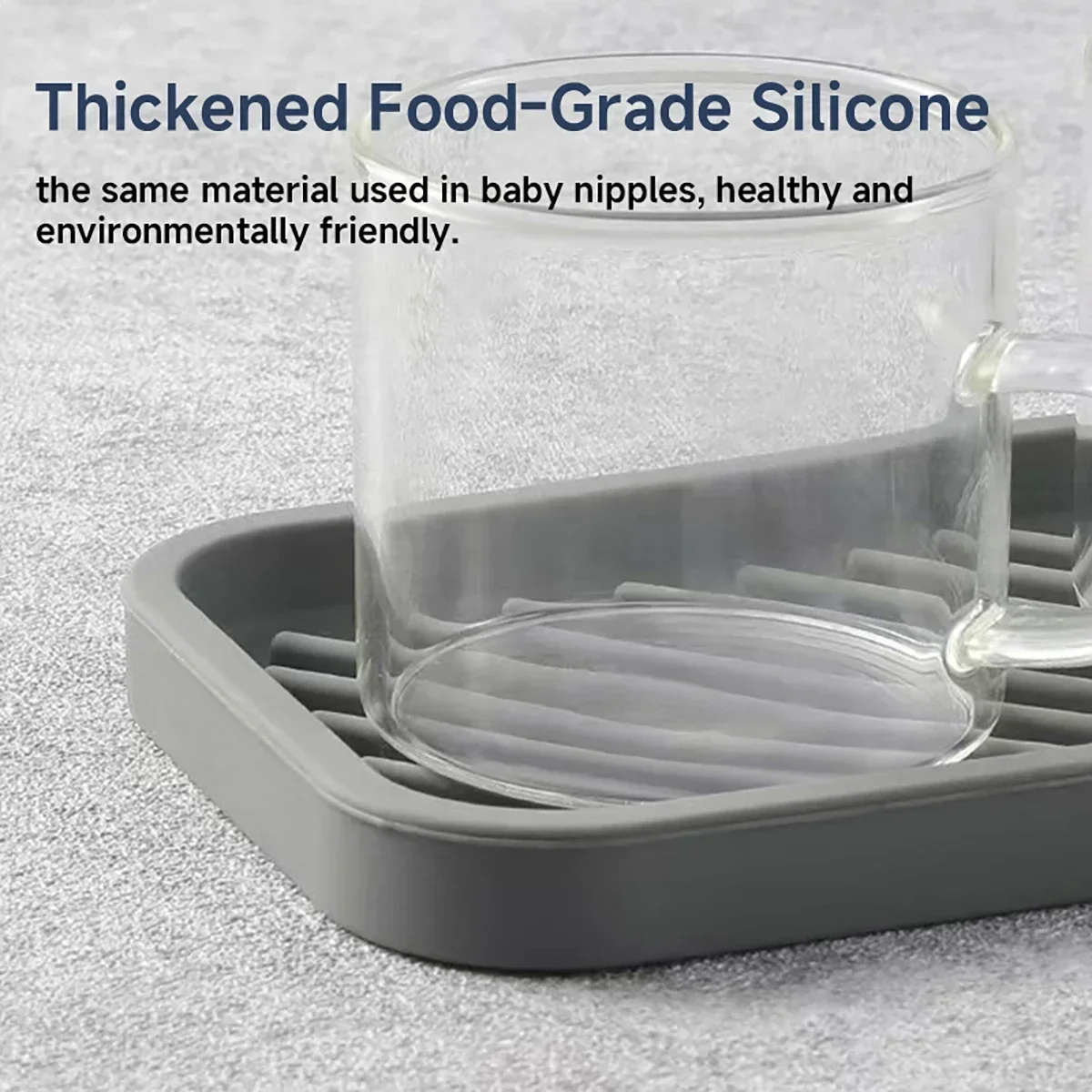 Silicone Drain Tray for Tableware Water Cup Fruit Vegetable Kitchen Sink Organizer Storage Tray Sponge Holder Soap Dispenser