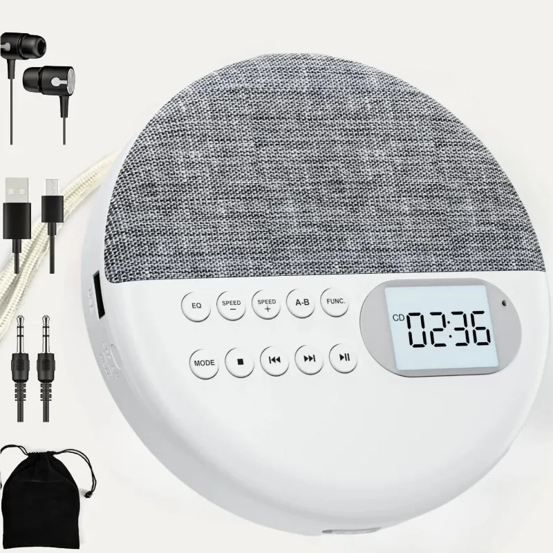 Portable CD player, USB player,AUX,Stereo speaker,Stereo headphone Jack,play speed control,recharge Machine Automatic Shockproof