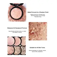 Fond de teint en poudre de finition mate Duo cuit, 7 couleurs, Compact, imperméable, longue durée, couverture complète, Base de maquillage, peau lisse 2