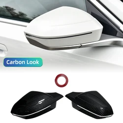 Sleek Black M Look Rearview Mirror Cap Wing Side Cover (Carbon Look)