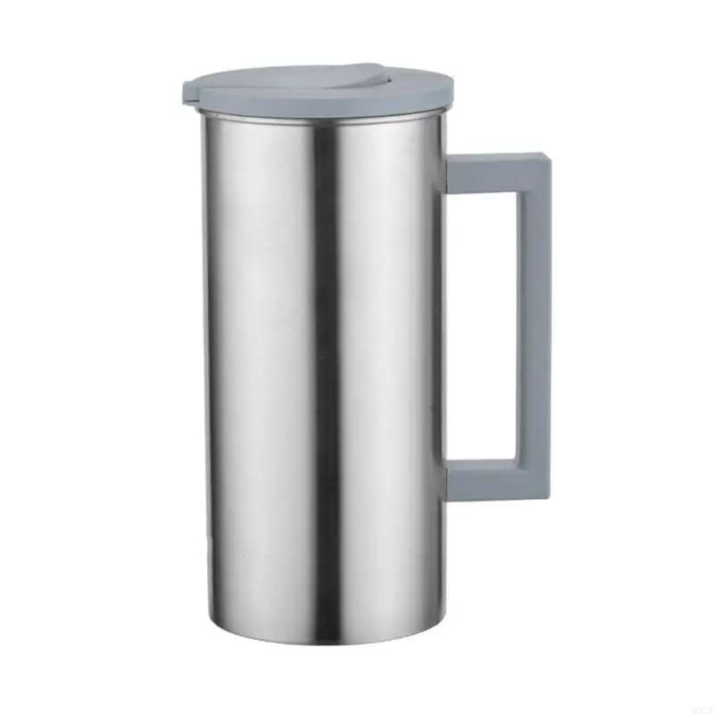 QX2E Large Thermal Coffee Carafe Stainless Steel Premium Pitcher with Handle High Temperature Resistance Safety Healthy Gift